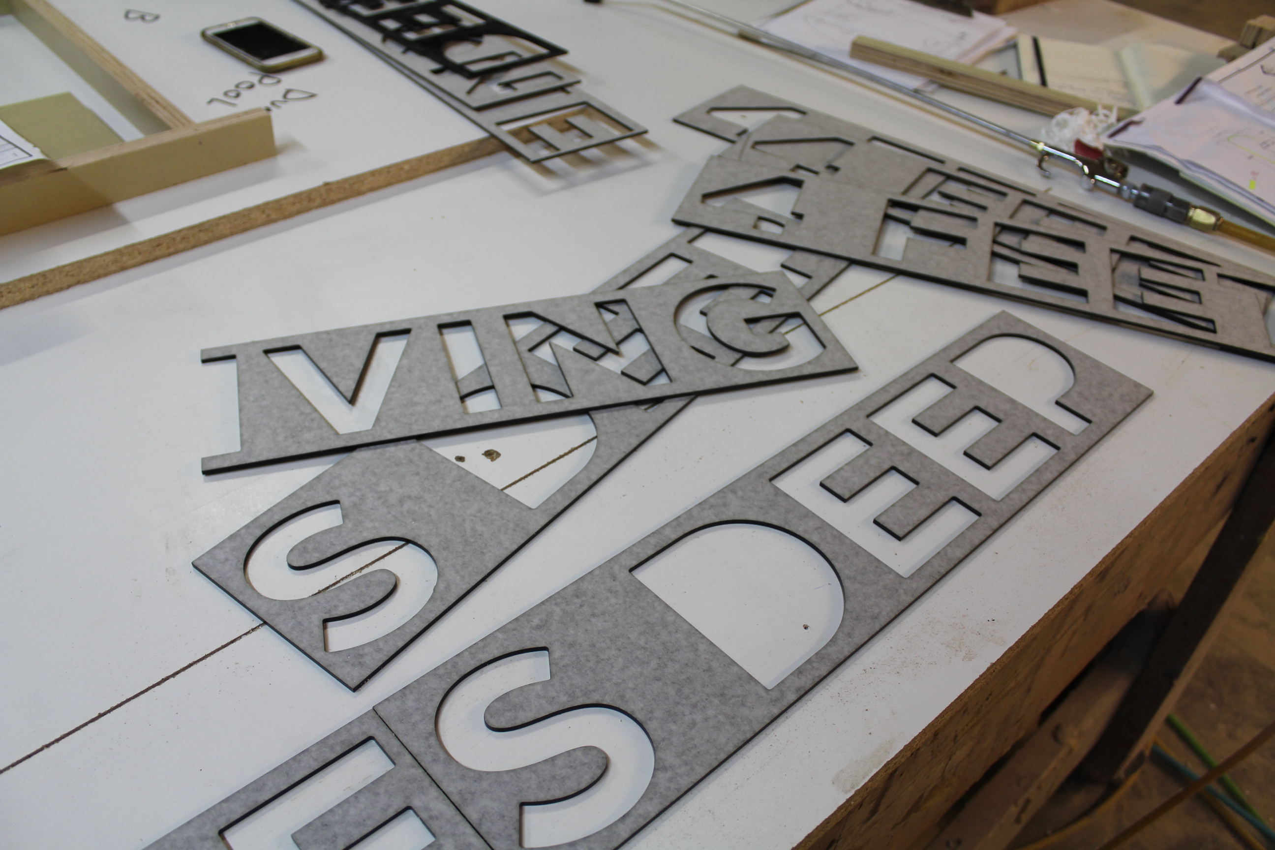 concrete lettering