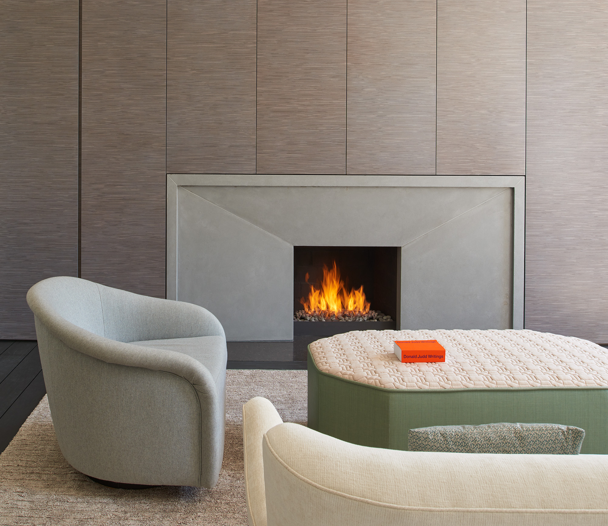 concrete fireplace surround